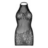 rhinestone halter mini robe taille unique - noir