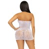 rhinestone halter mini robe taille unique - blanc