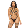 kink - harnais anneau coeur teddy taille l - noir