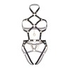 kink - harnais anneau coeur teddy taille l - noir