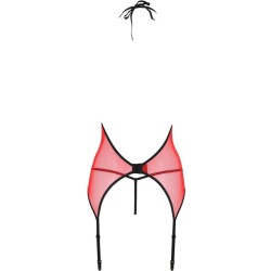 peonia corset ligne érotique rouge l-xl