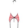 peonia corset ligne érotique rouge l-xl