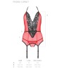 peonia corset ligne érotique rouge l-xl