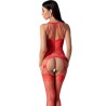 bs095 bodystocking rouge taille unique
