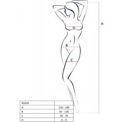 bs099 bodystocking blanc taille unique