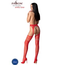 s026 bas rouges avec jarretière taille unique