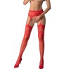 s029 bas rouges avec jarretière taille unique
