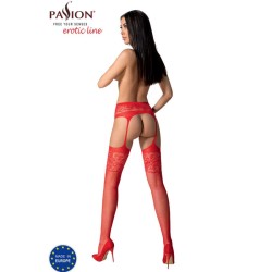 s029 bas rouges avec jarretière taille unique