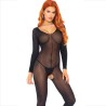 bodystocking manches longues noir