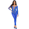 bodystocking cheville reckless bleu royal