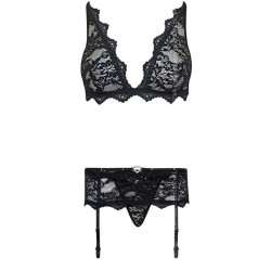 belita lc 90231 soutien-gorge + culotte + jarretière noir l-xl