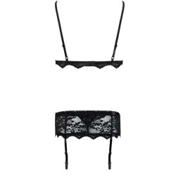 belita lc 90231 soutien-gorge + culotte + jarretière noir l-xl