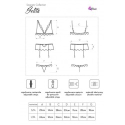 belita lc 90231 soutien-gorge + culotte + jarretière noir l-xl