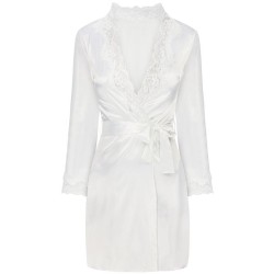 jacqueline lc 90249 robe de chambre + chemise + culotte ecru l-xl
