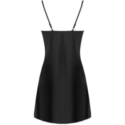 jacqueline lc 90249 robe de chambre + chemise + culotte noir l-xl