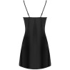 jacqueline lc 90249 robe de chambre + chemise + culotte noir l-xl