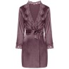 jacqueline lc 90249 robe de chambre + chemise + culotte violet l-xl