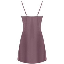 jacqueline lc 90249 robe de chambre + chemise + culotte violet l-xl