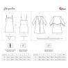 jacqueline lc 90249 robe de chambre + chemise + culotte violet l-xl