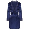 jacqueline lc 90249 robe de chambre + chemise + culotte bleu marine s-m