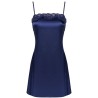 jacqueline lc 90249 robe de chambre + chemise + culotte bleu marine s-m