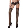 mandirin lc 90529 culotte + jarretière noir l-xl