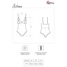 corps + peignoir silomin lc 1401 noir taille unique