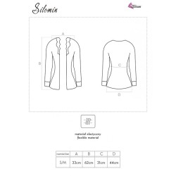 corps + peignoir silomin lc 1401 noir taille unique