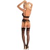 moridam lc 90552 soutien-gorge + jarretière + culotte négro