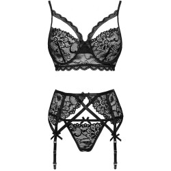 moridam lc 90552 soutien-gorge + jarretière + culotte négro l-xl
