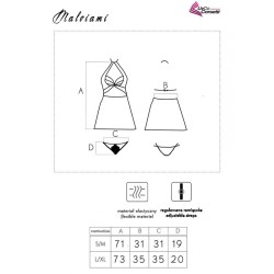 malviami lc 90625 chemise + culotte noir l-xl