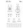 rose rouge lc 90130 corset + culotte rouge