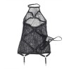 robe transparente  col dos noir l-xl
