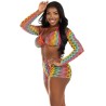 ensemble de trois pièces multicolore