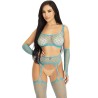 bas & gants crop top bleu