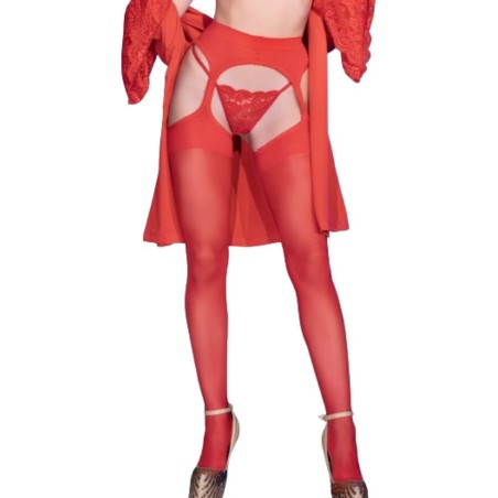cr 4312 bas jarretière rouge s-m