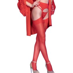 cr 4312 bas jarretière rouge s-m