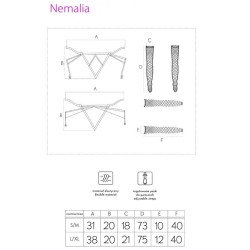 ensemble nemalia jarretière + bas + gants noir