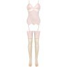 ensemble persinne pêche corset + culotte + bas