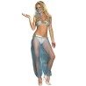 ensemble lingerie bleu style indien l-xl