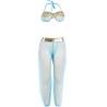 ensemble lingerie bleu style indien l-xl