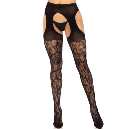 bas jarretière dentelle noir