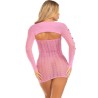robe coeur & noeuds rose taille unique