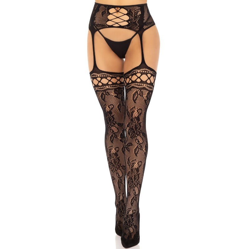 bas jarretière dentelle florale noir bas jarretière dentelle florale noir