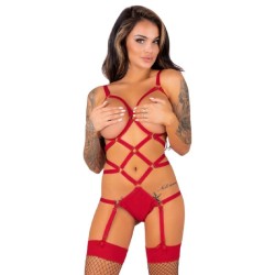 thiara lc 20213 ensemble corps + bas rouge s-m
