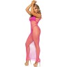 robe longue filet fuchsia taille unique