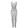 951696 bodystocking résille ouvert avec bretelles sur les épaules noir taille unique