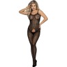 951726 bodystocking noir en résille élastique sans fourrure taille unique