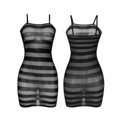 951733 robe réseille rayures noires taille unique