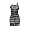 951733 robe réseille rayures noires taille unique